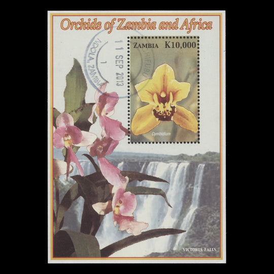 Zambia 2005 (CTO) Orchids miniature sheet