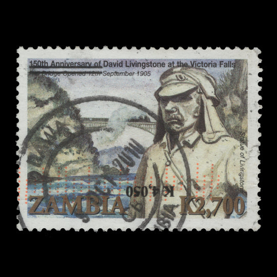Zambia 2009 (Variety) K4,050/K2,700 David Livingstone with inverted surcharge