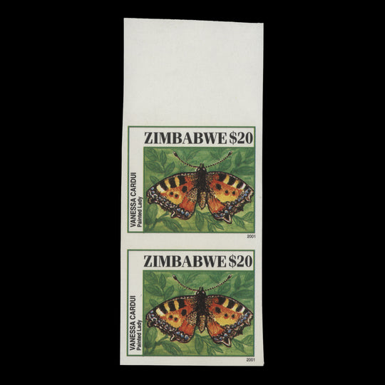 Zimbabwe 2001 Painted Lady imperf proof pair