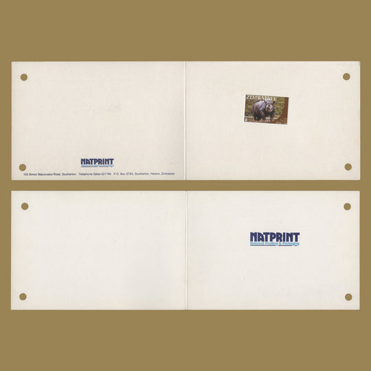 Zimbabwe 2009 Black Rhinoceros proof in Natprint presentation folder