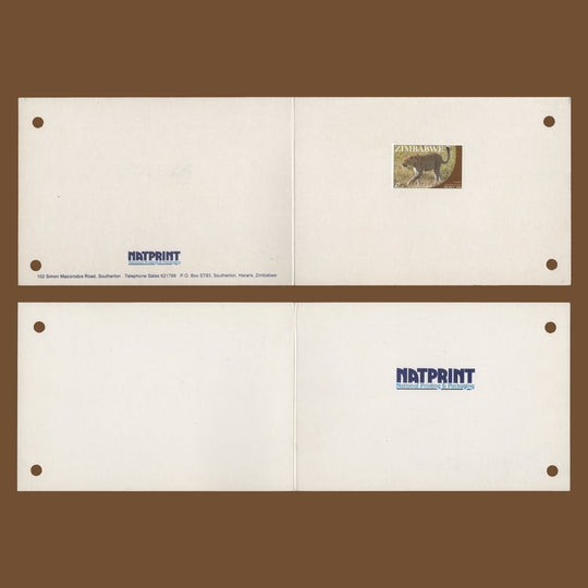 Zimbabwe 2009 Leopard proof in Natprint presentation folder