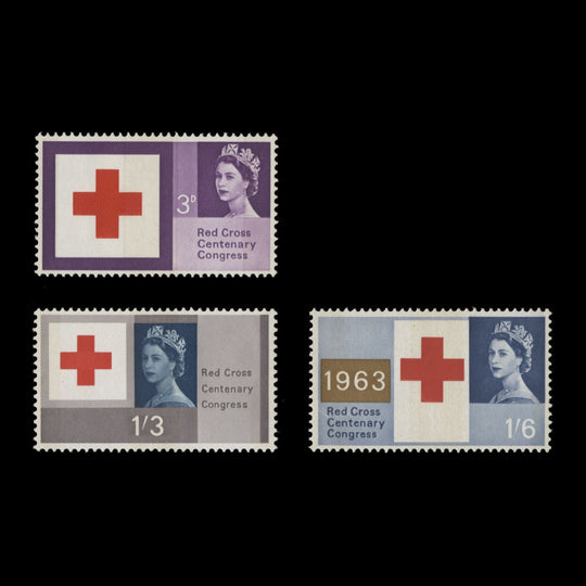 Great Britain 1963 (MNH) Red Cross Centenary phosphor set