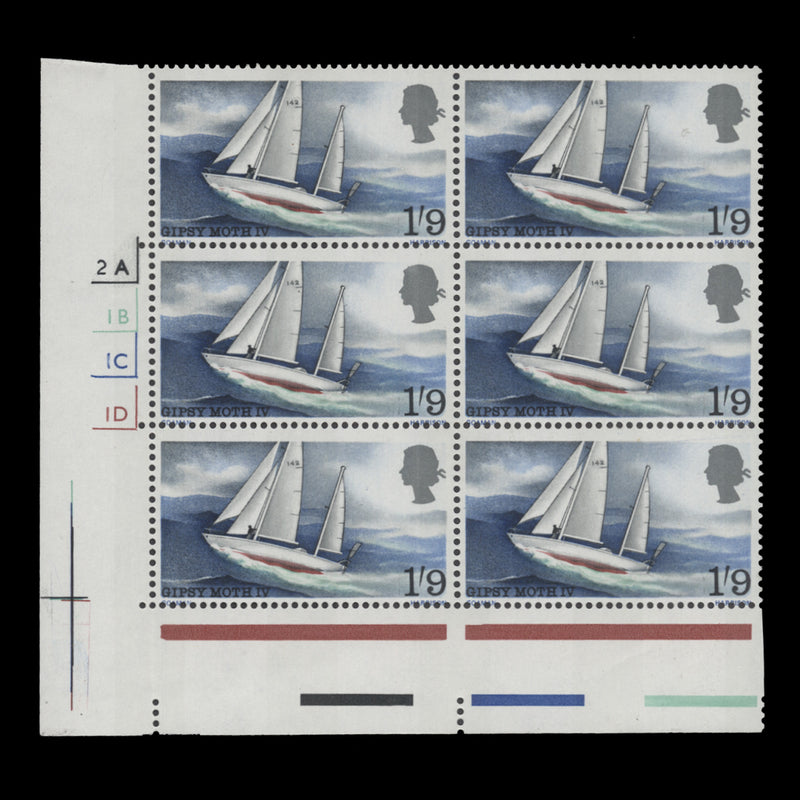 Great Britain 1967 (MNH) 1s9d Gipsy Moth IV cylinder block