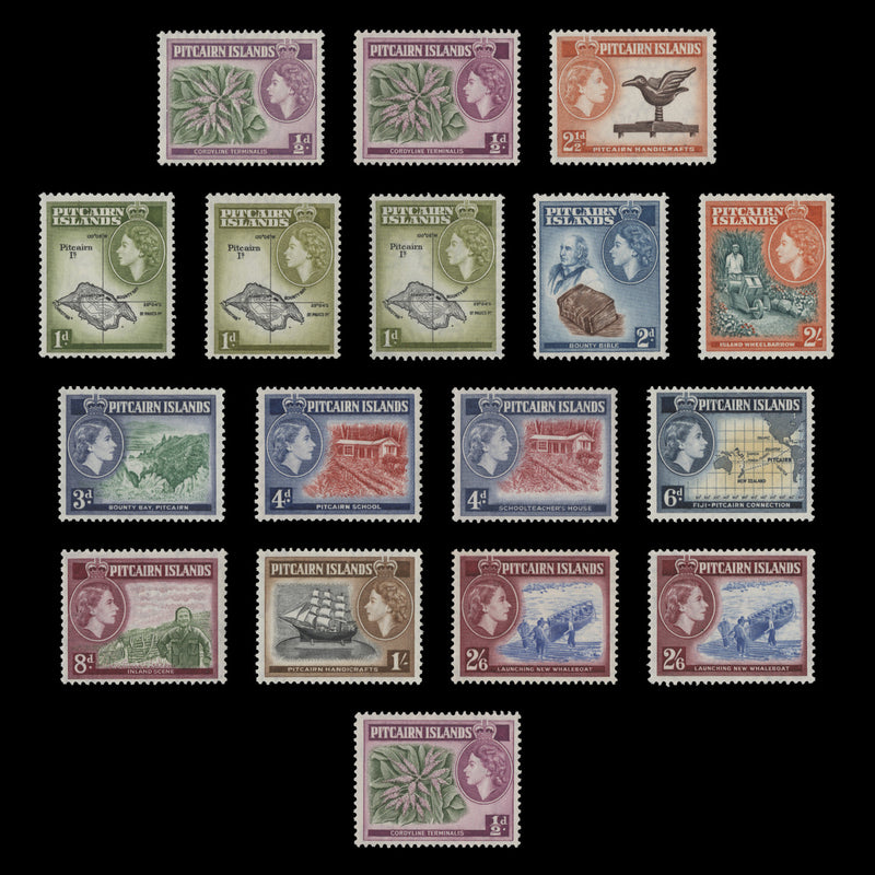 Pitcairn Islands 1957-63 (MLH) Definitives including shades