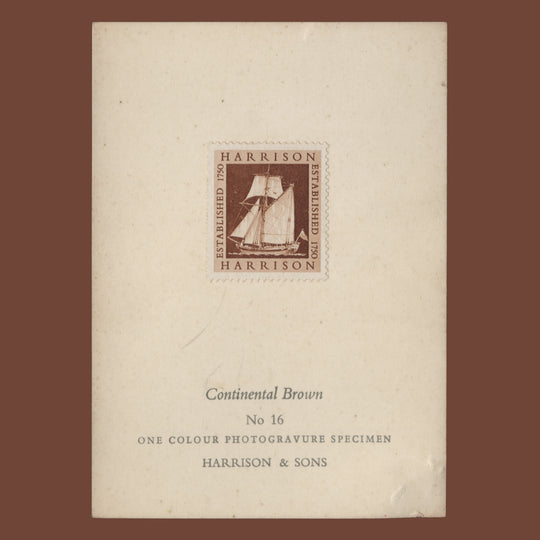 1954 Harrison one-colour Sailing Ship presentation card, no 16