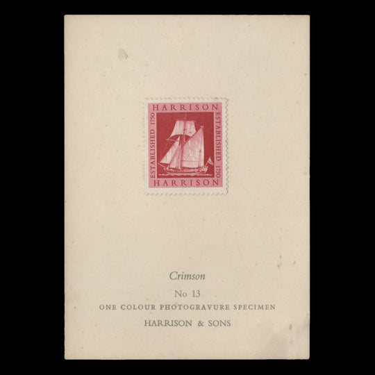 1954 Harrison one-colour Sailing Ship presentation card, no 13