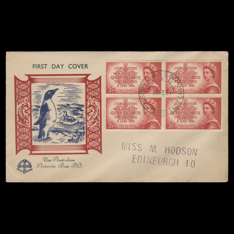 Australian Antarctic Territory 1954 Opening of Mawson Post Office cover