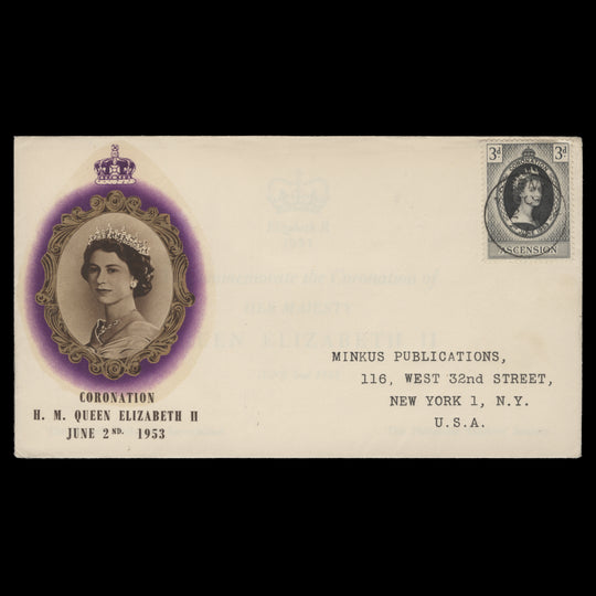 Ascension 1953 (FDC) 3d Coronation