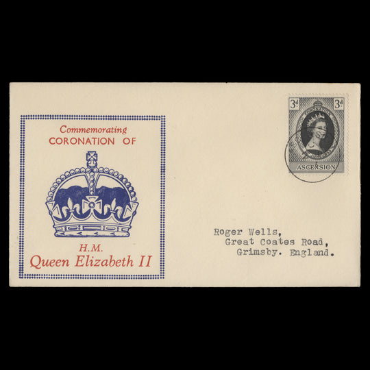 Ascension 1953 (FDC) 3d Coronation