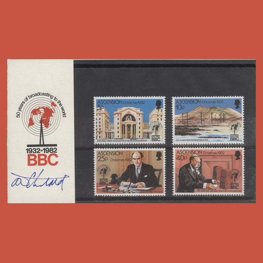 Ascension 1982 Christmas presentation pack signed by Tony Theobald