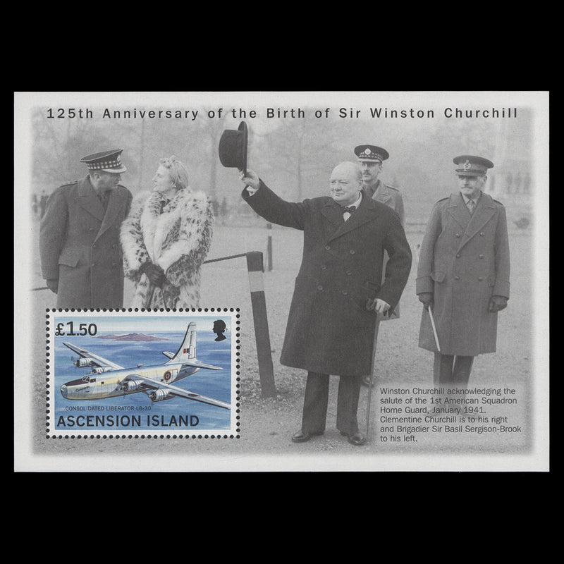 Ascension 1999 (MNH) £1.50 Transport Aircraft miniature sheet