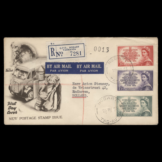 Australia 1953 Coronation first day cover, HOBART