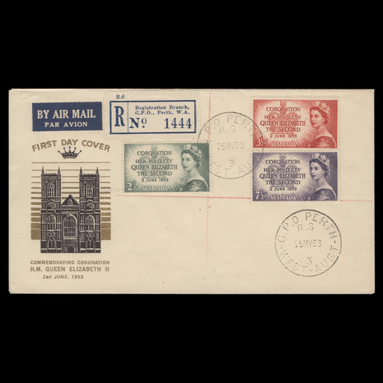 Australia 1953 Coronation first day cover, GPO PERTH