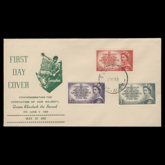 Australia 1953 Coronation first day cover, EILDON