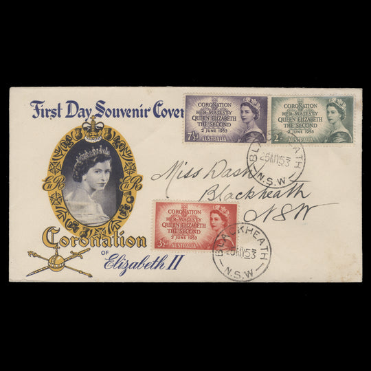 Australia 1953 Coronation first day cover, BLACKHEATH