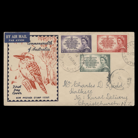 Australia 1953 Coronation first day cover, ADELAIDE
