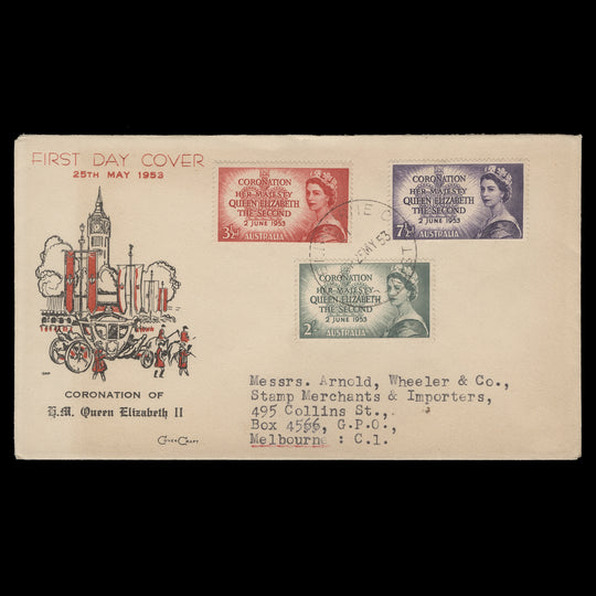 Australia 1953 Coronation first day cover, MELBOURNE