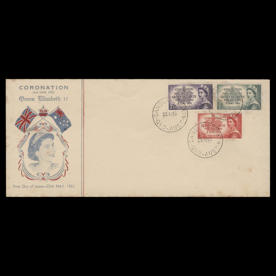 Australia 1953 Coronation first day cover, SANDGATE NORTH