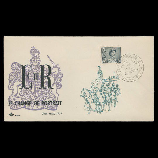 Australia 1959 (FDC) 3d Queen Elizabeth II, MELBOURNE