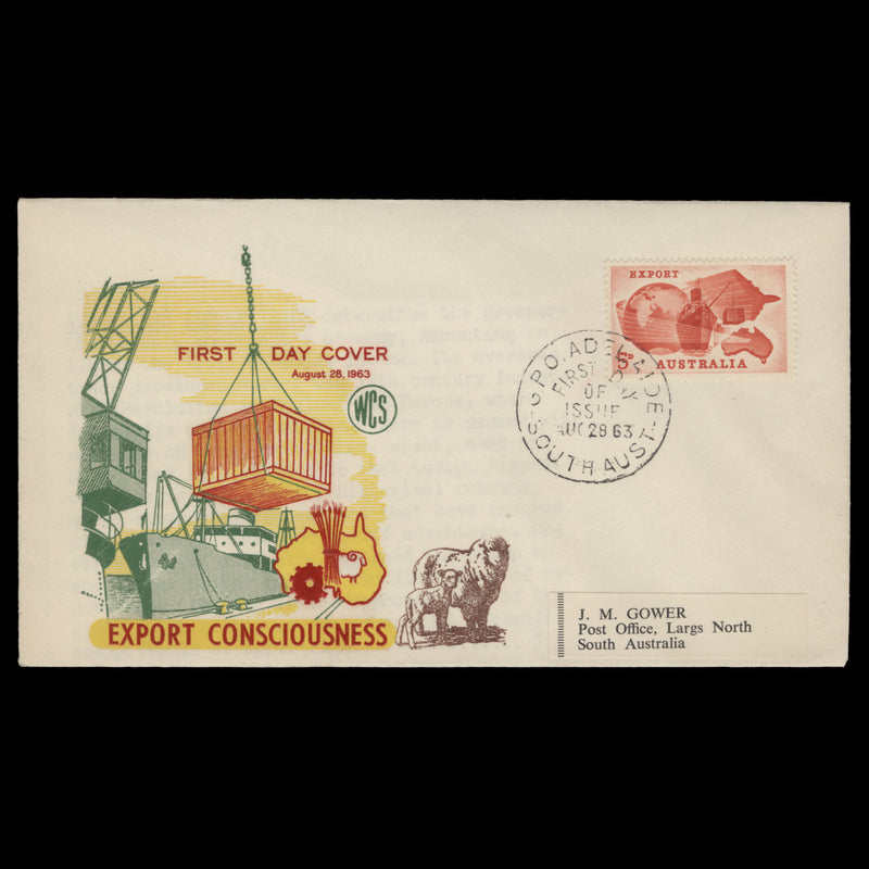 Australia 1963 (FDC) 5d Export Campaign, ADELAIDE