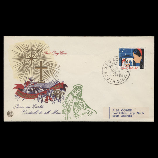 Australia 1964 (FDC) 5d Christmas, ADELAIDE