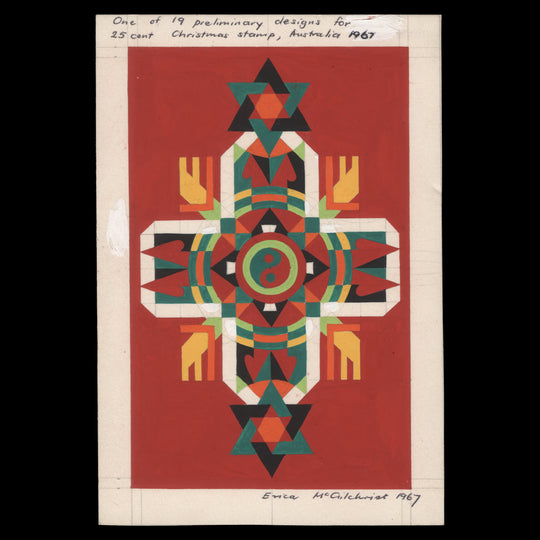 Australia 1967 Christmas watercolour essay by Erica McGilchrist