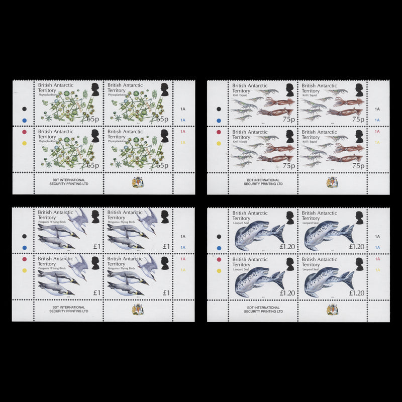 BAT 2014 (MNH) Antarctic Marine Food Web plate blocks