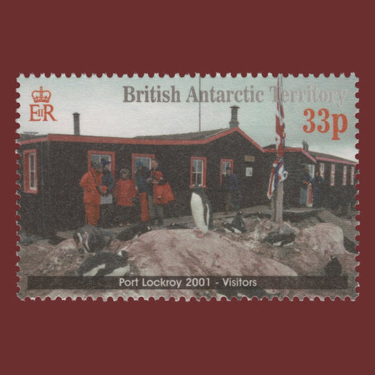 BAT 2001 (Variety) 33p Port Lockroy Base Restoration printed on gummed side