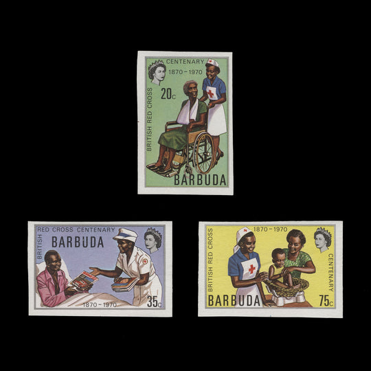 Barbuda 1970 Red Cross Centenary imperf proofs
