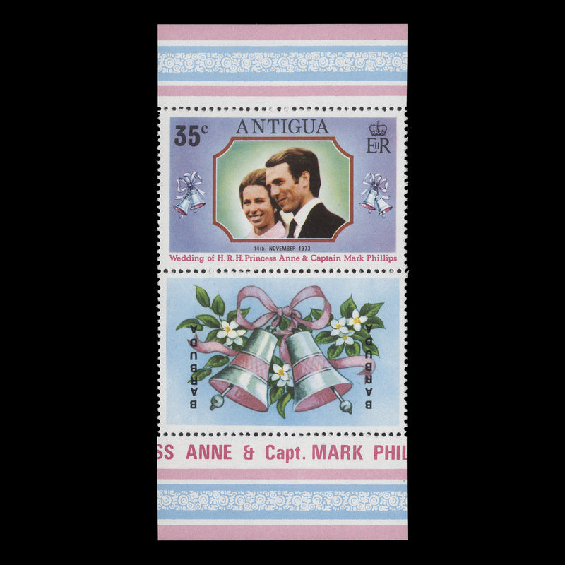 Barbuda 1973 (Variety) 35c Royal Wedding with inverted overprint