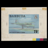 Barbuda 1974 Inter-Island Air Service watercolour artwork