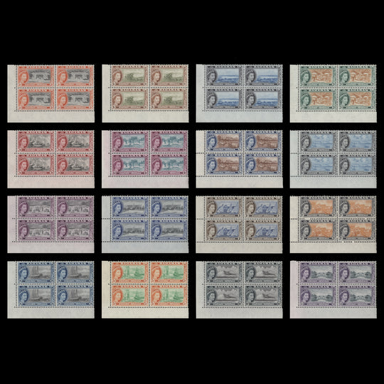 Bahamas 1954 (MNH) Definitives blocks