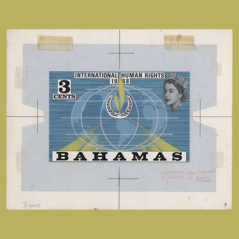 Bahamas 1968 Human Rights Year artwork by Richard Granger Barrett