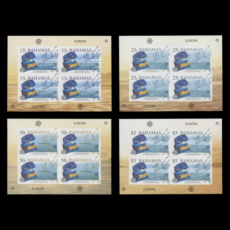 Bahamas 2005 Europa Stamps Anniversary imperf proof sheetlets