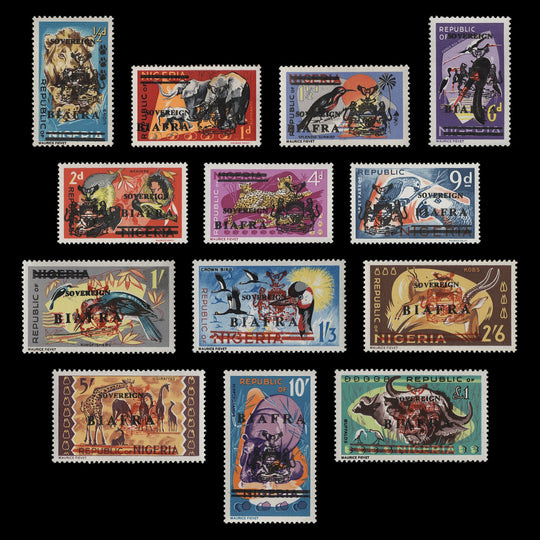 Biafra 1968 (MNH) Wildlife Provisionals