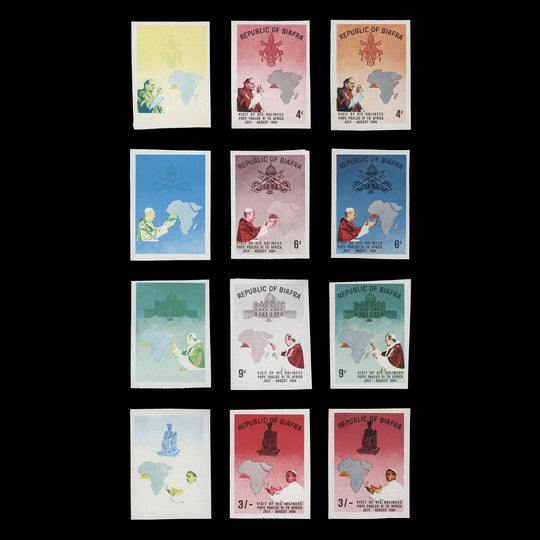 Biafra 1969 (Variety) Visit of Pope Paul VI progressive proofs