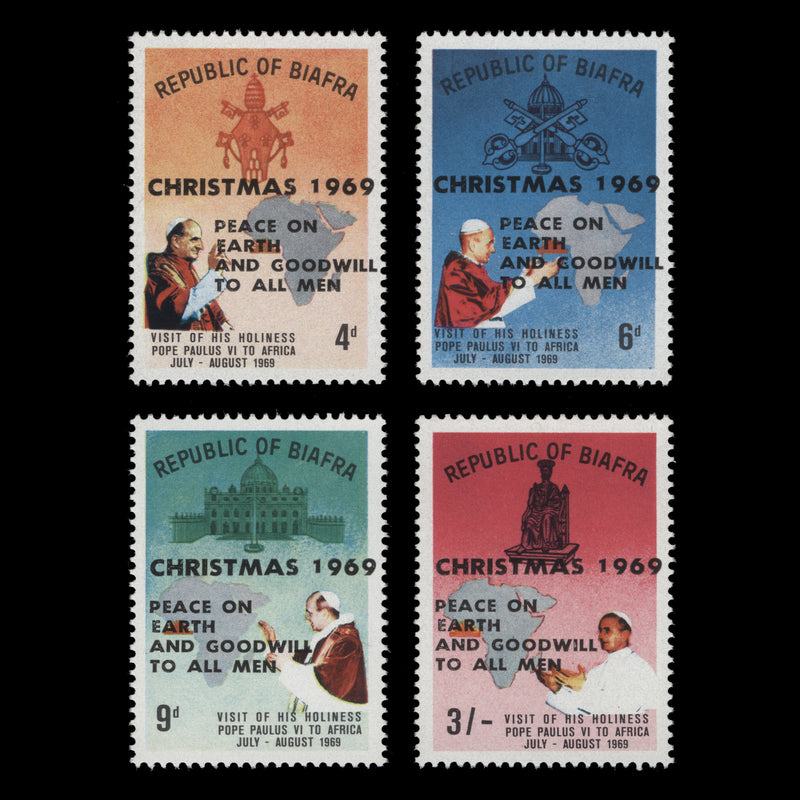 Biafra 1969 (MNH) Christmas provisionals