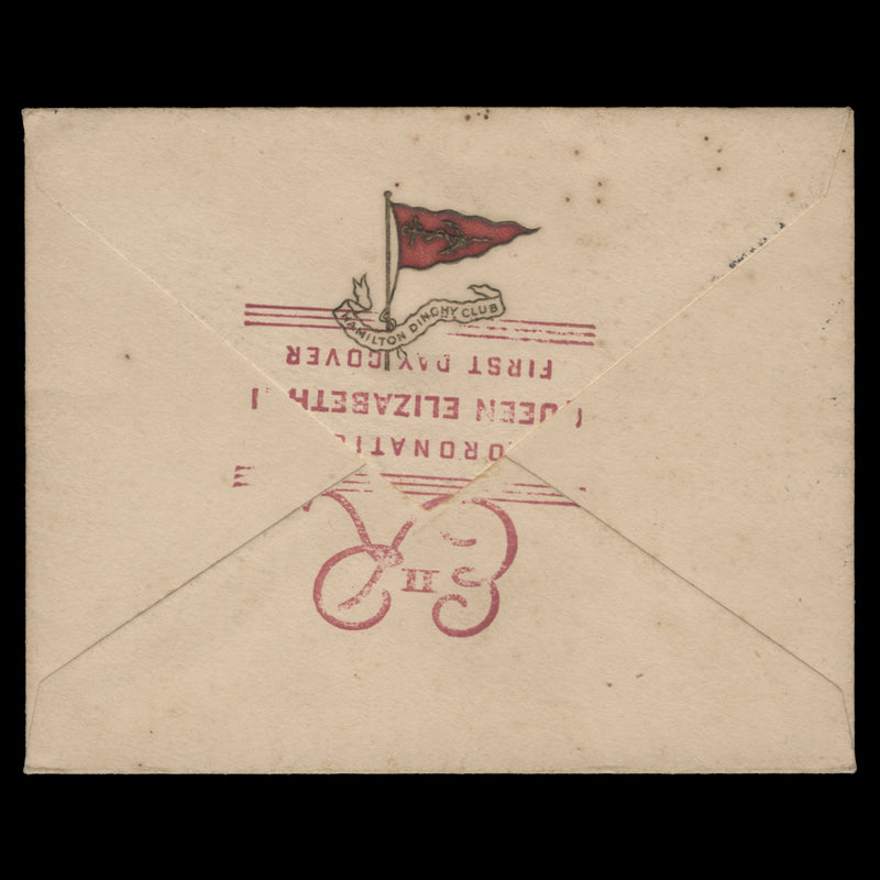Bermuda 1953 (FDC) 1½d Coronation block, HAMILTON
