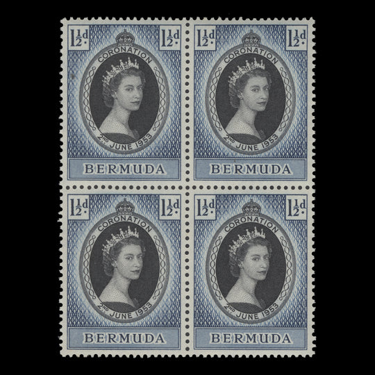 Bermuda 1953 (MNH) 1½d Coronation block