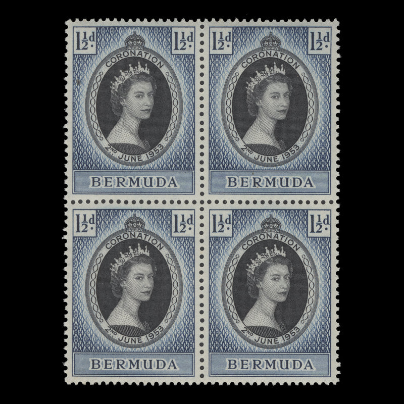 Bermuda 1953 (MNH) 1½d Coronation block
