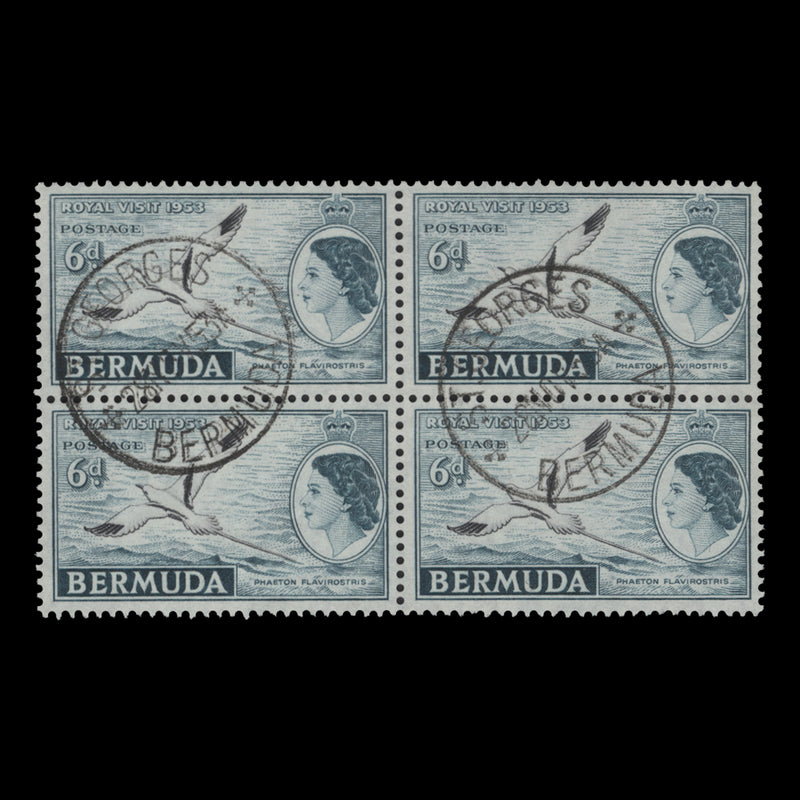 Bermuda 1953 (Used) 6d Royal Visit block