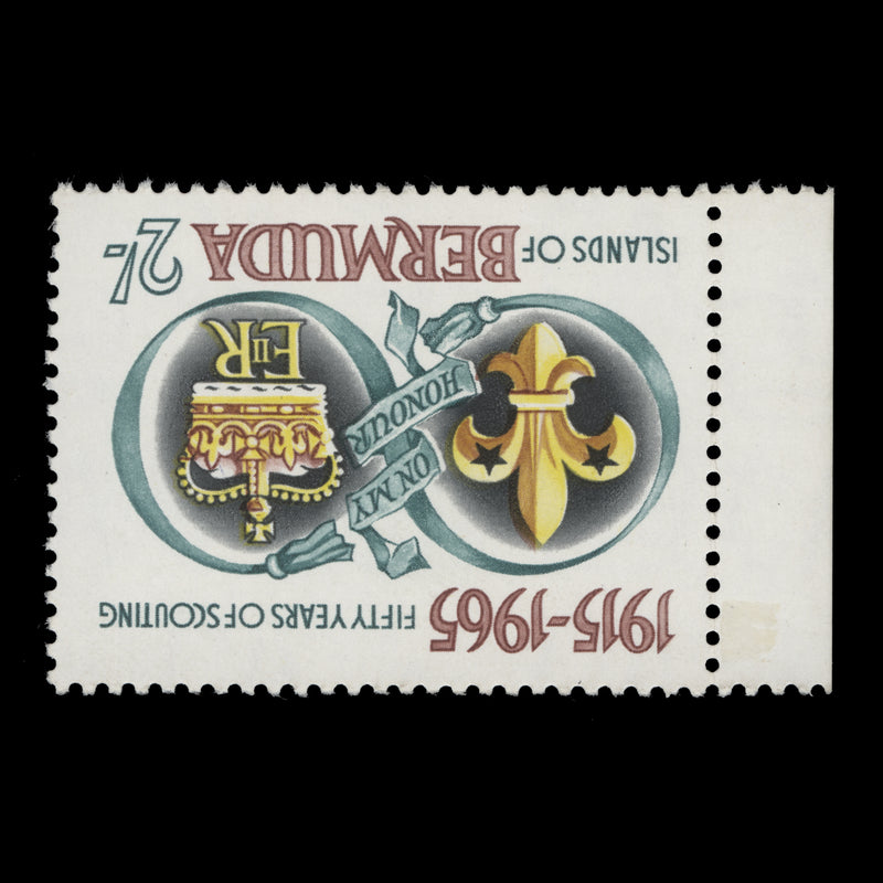 Bermuda 1965 (Variety) 2s Scouting Anniversary with inverted watermark