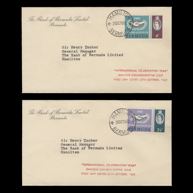 Bermuda 1965 International Co-operation Year first day covers, HAMILTON
