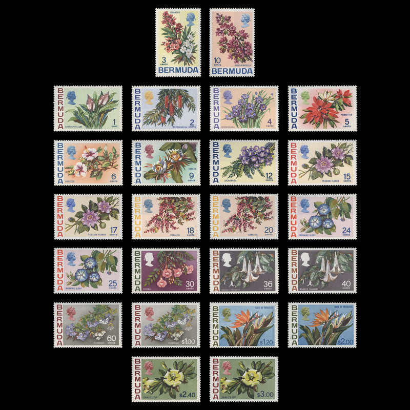 Bermuda 1970-75 (MNH) Flowers Definitives
