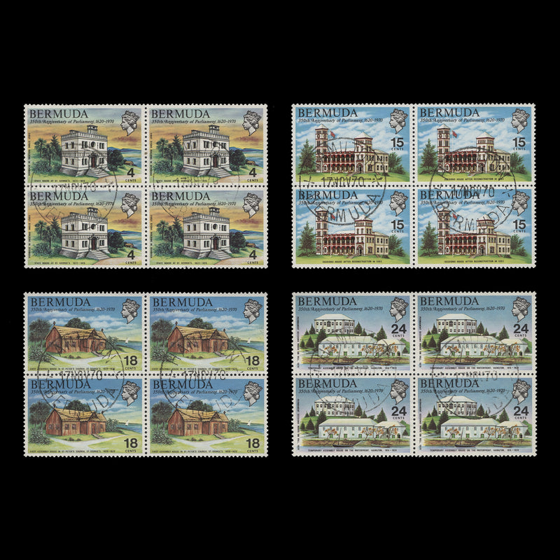 Bermuda 1970 (Used) Parliament Anniversary blocks