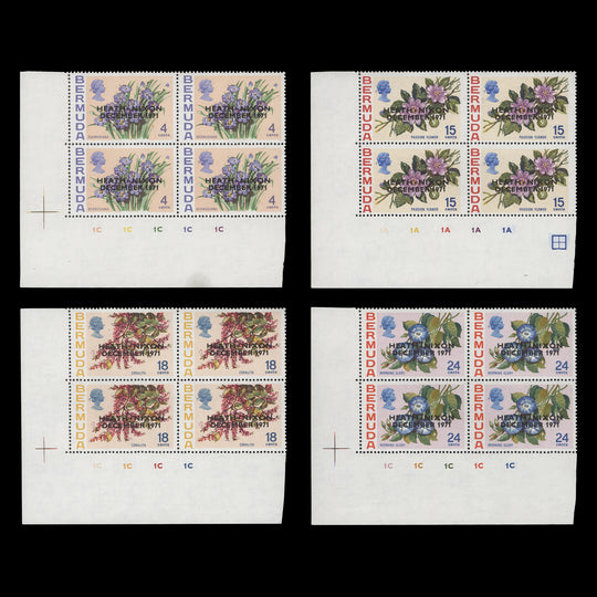 Bermuda 1971 (MNH) Anglo-American Talks plate blocks