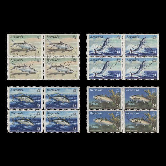 Bermuda 1972 (Used) World Fishing Records blocks