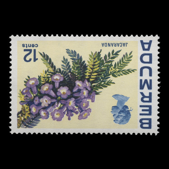 Bermuda 1974 (Variety) 12c Jacaranda with inverted watermark