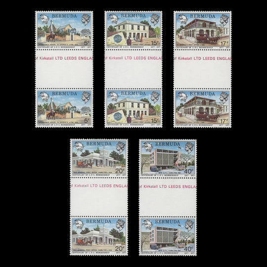 Bermuda 1977 (MNH) UPU Membership Centenary gutter pairs
