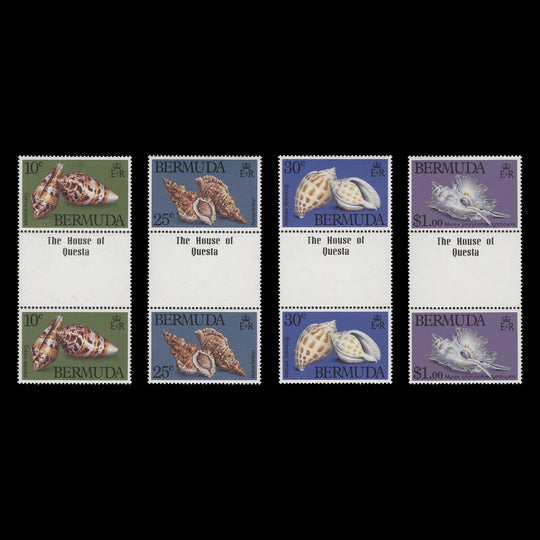 Bermuda 1982 (MNH) Shells gutter imprint pairs